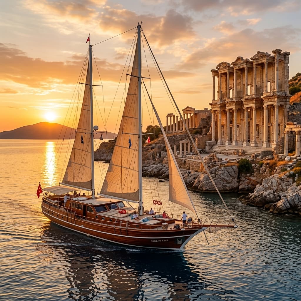 Bodrum'dan Efes'e Arkeolojik Gulet Charter Rotası